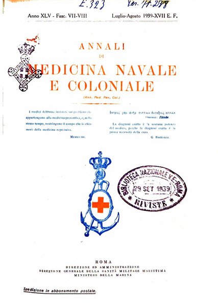 Annali di medicina navale e coloniale