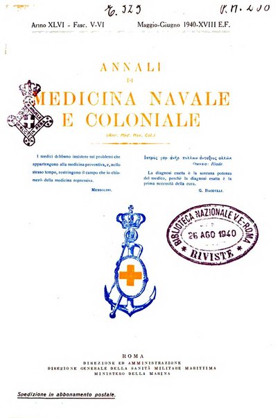 Annali di medicina navale e coloniale