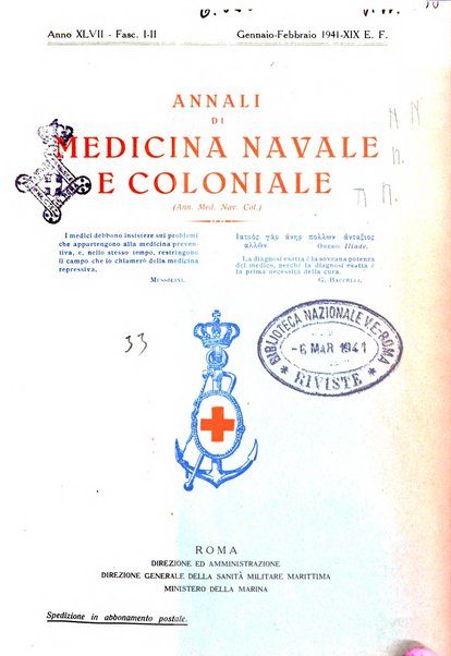 Annali di medicina navale e coloniale