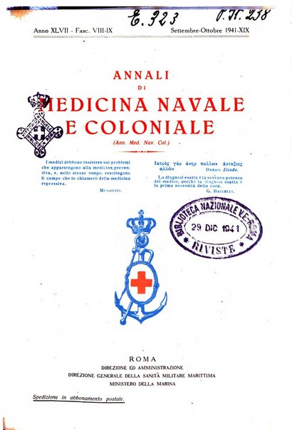 Annali di medicina navale e coloniale