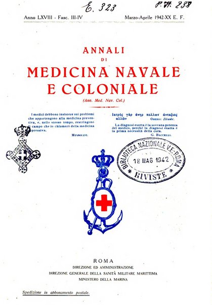 Annali di medicina navale e coloniale