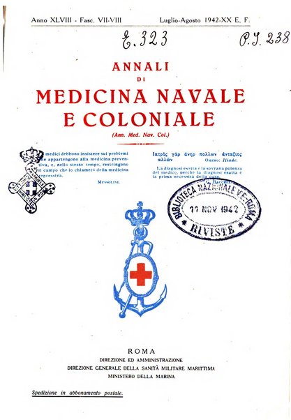 Annali di medicina navale e coloniale