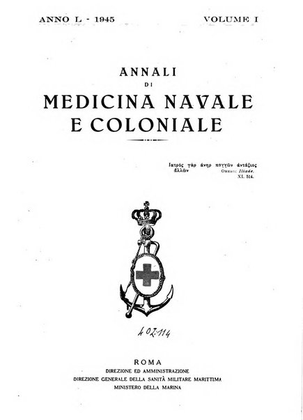 Annali di medicina navale e coloniale