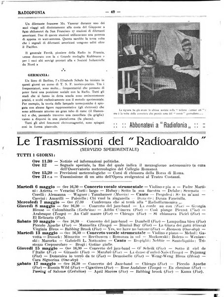 Radiofonia rivista quindicinale di radioelettricità