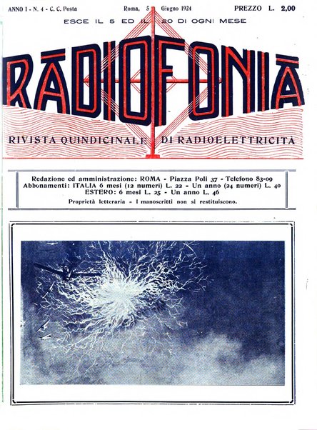 Radiofonia rivista quindicinale di radioelettricità