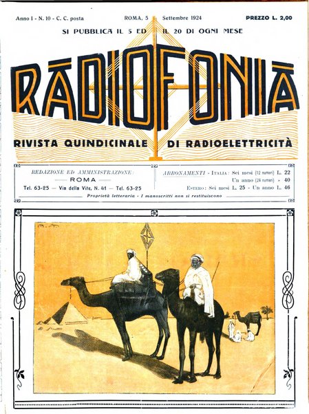 Radiofonia rivista quindicinale di radioelettricità