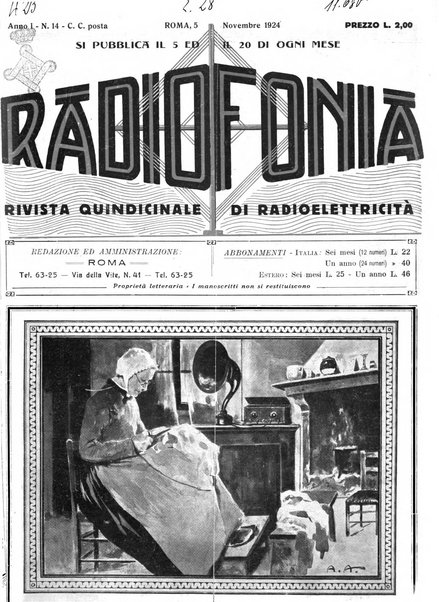 Radiofonia rivista quindicinale di radioelettricità