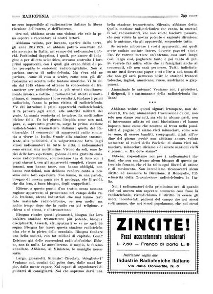 Radiofonia rivista quindicinale di radioelettricità