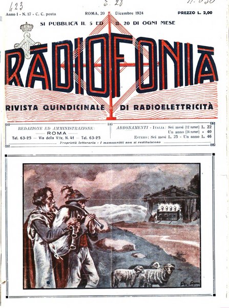 Radiofonia rivista quindicinale di radioelettricità