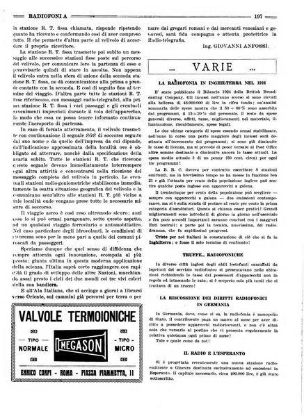 Radiofonia rivista quindicinale di radioelettricità