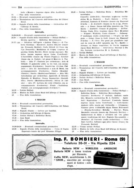 Radiofonia rivista quindicinale di radioelettricità