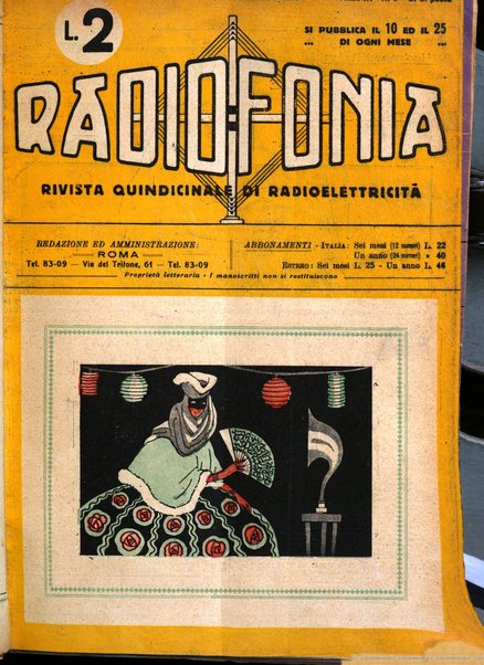 Radiofonia rivista quindicinale di radioelettricità