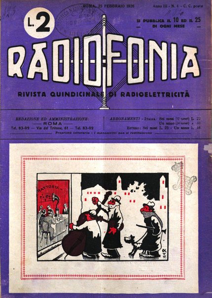 Radiofonia rivista quindicinale di radioelettricità