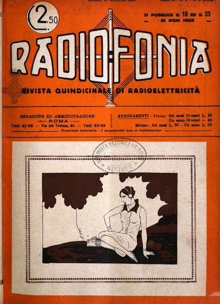 Radiofonia rivista quindicinale di radioelettricità