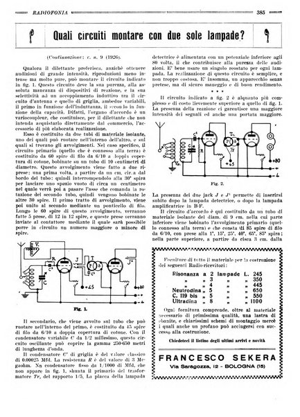 Radiofonia rivista quindicinale di radioelettricità