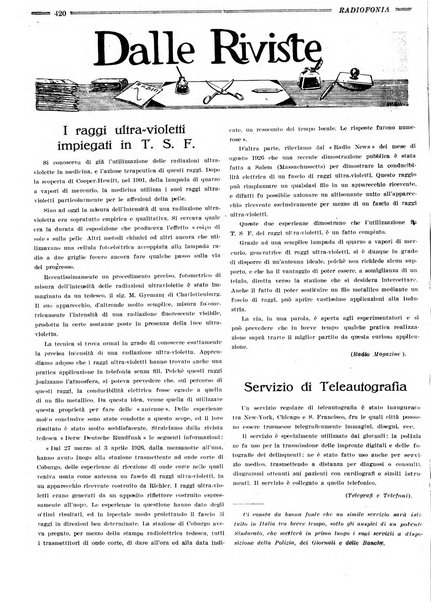 Radiofonia rivista quindicinale di radioelettricità