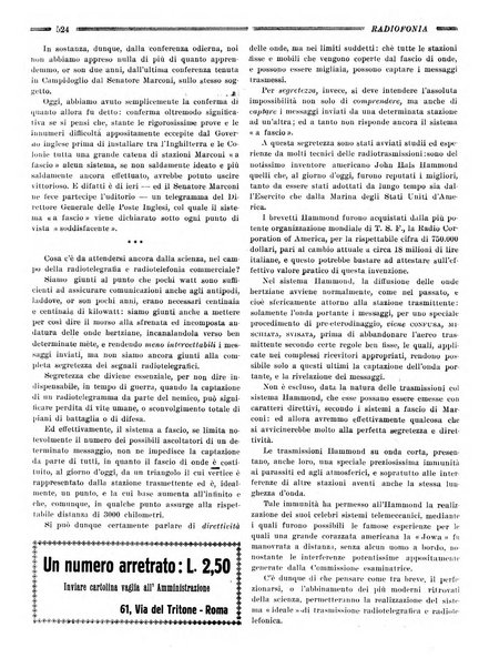 Radiofonia rivista quindicinale di radioelettricità