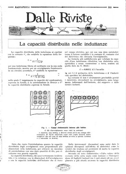 Radiofonia rivista quindicinale di radioelettricità