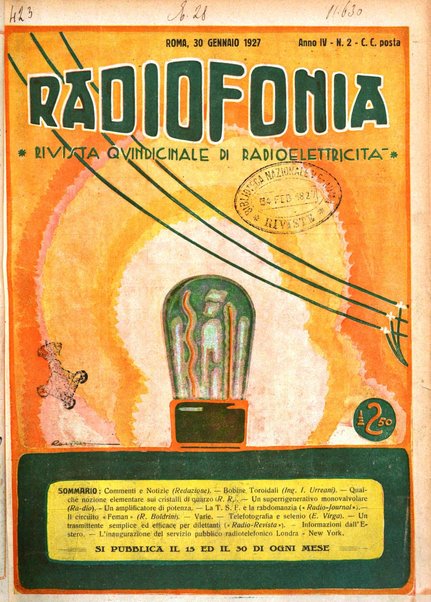 Radiofonia rivista quindicinale di radioelettricità