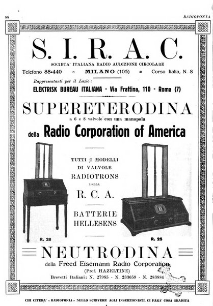 Radiofonia rivista quindicinale di radioelettricità