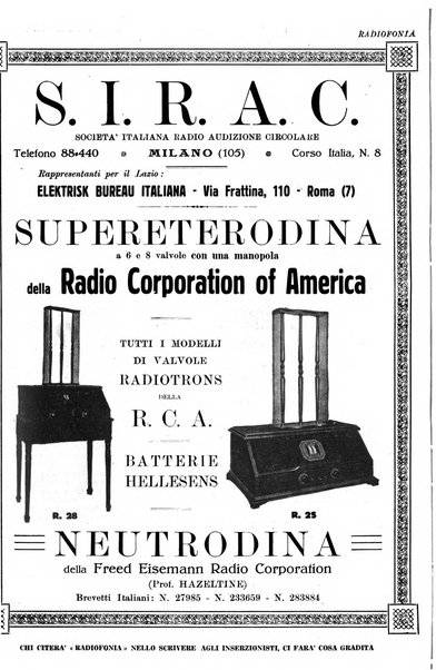 Radiofonia rivista quindicinale di radioelettricità