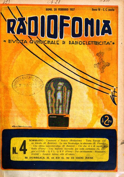 Radiofonia rivista quindicinale di radioelettricità