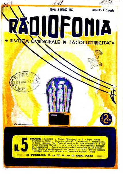 Radiofonia rivista quindicinale di radioelettricità