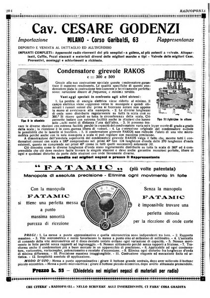 Radiofonia rivista quindicinale di radioelettricità