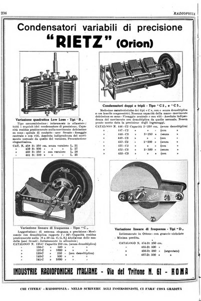 Radiofonia rivista quindicinale di radioelettricità