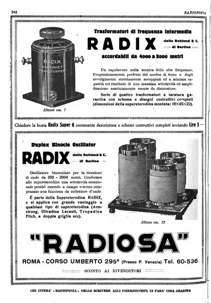 Radiofonia rivista quindicinale di radioelettricità