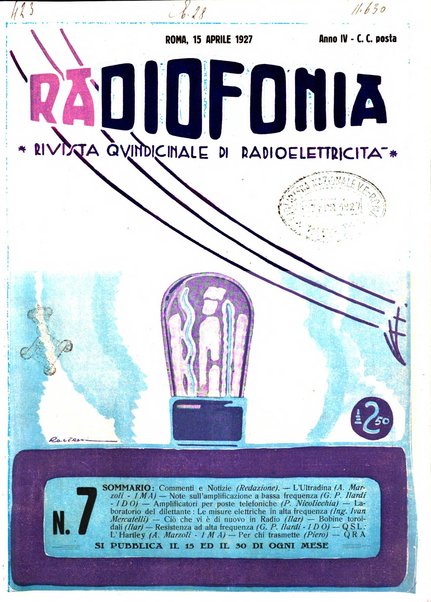 Radiofonia rivista quindicinale di radioelettricità