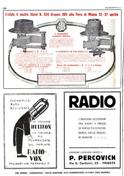 Radiofonia rivista quindicinale di radioelettricità