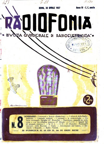 Radiofonia rivista quindicinale di radioelettricità