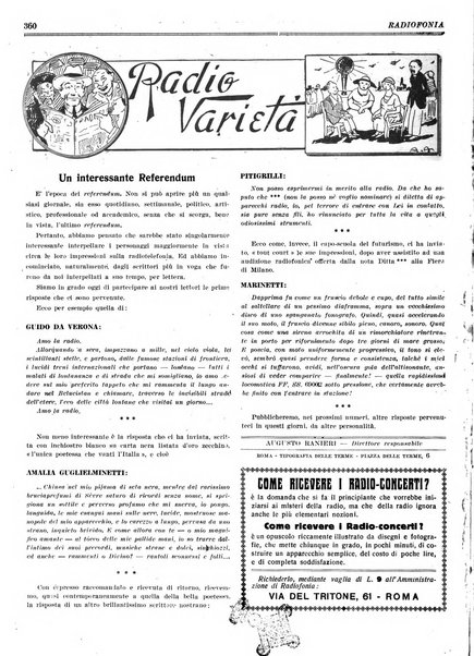 Radiofonia rivista quindicinale di radioelettricità