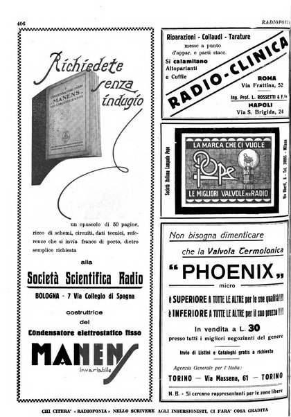 Radiofonia rivista quindicinale di radioelettricità