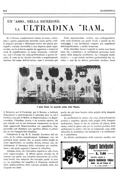 Radiofonia rivista quindicinale di radioelettricità