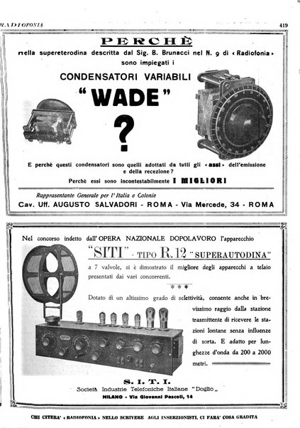 Radiofonia rivista quindicinale di radioelettricità