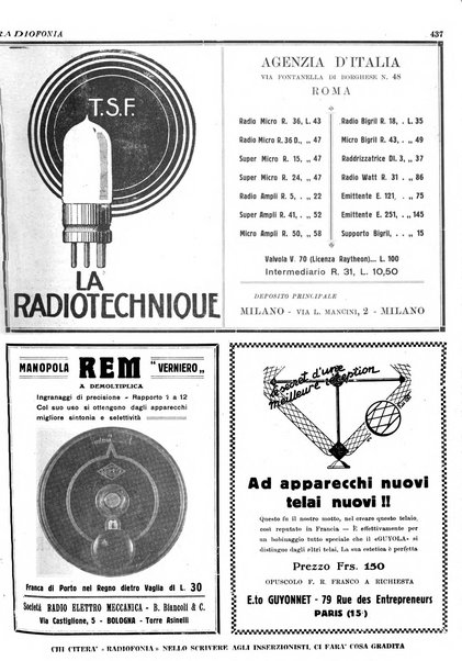 Radiofonia rivista quindicinale di radioelettricità