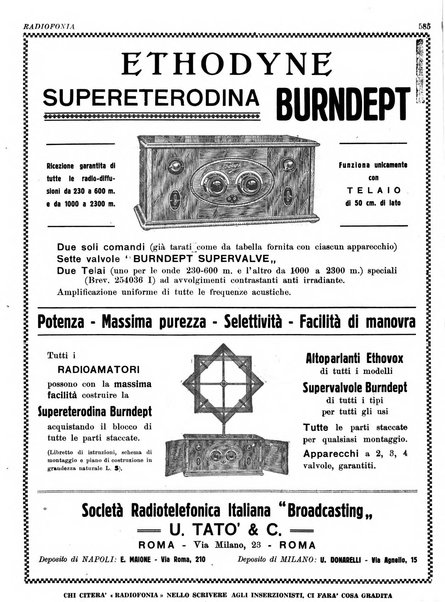 Radiofonia rivista quindicinale di radioelettricità