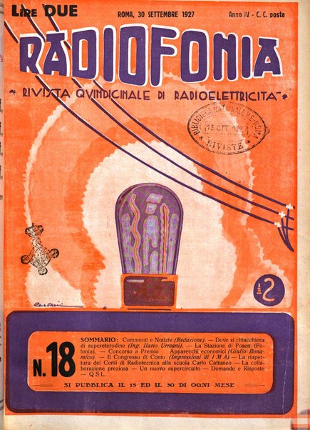 Radiofonia rivista quindicinale di radioelettricità