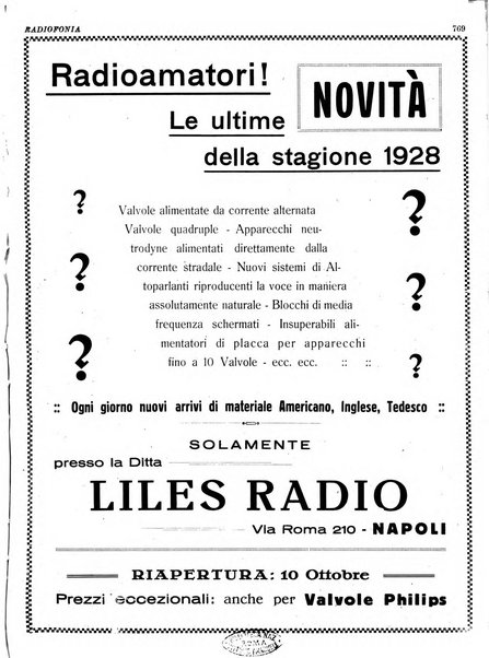 Radiofonia rivista quindicinale di radioelettricità