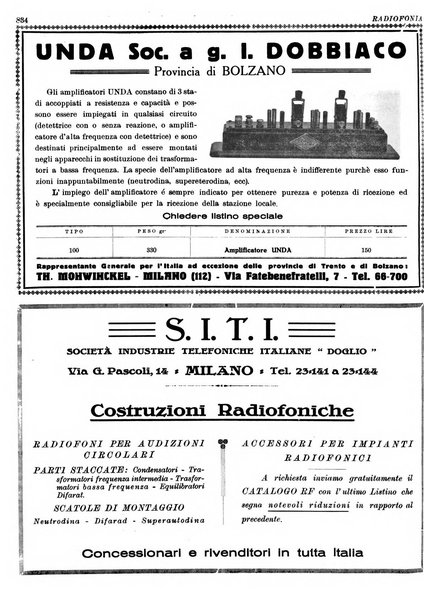 Radiofonia rivista quindicinale di radioelettricità