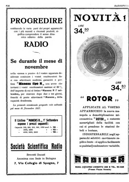 Radiofonia rivista quindicinale di radioelettricità