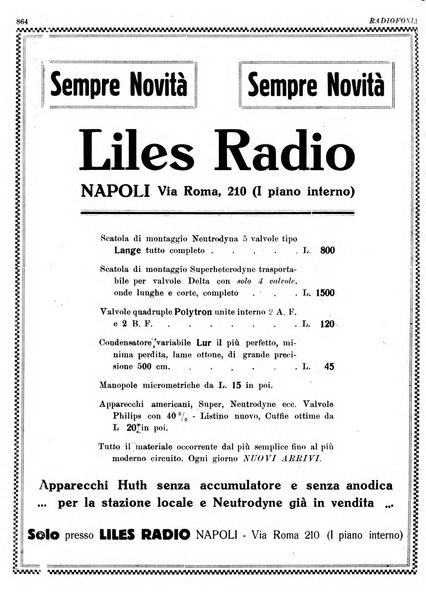 Radiofonia rivista quindicinale di radioelettricità