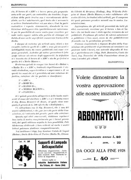 Radiofonia rivista quindicinale di radioelettricità