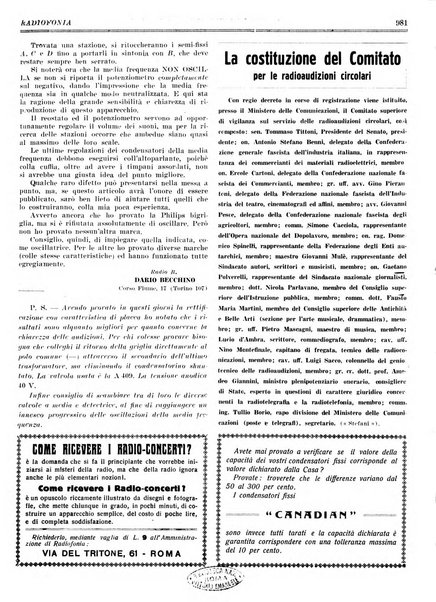 Radiofonia rivista quindicinale di radioelettricità