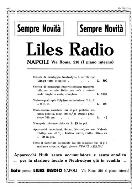 Radiofonia rivista quindicinale di radioelettricità