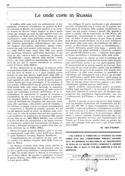 Radiofonia rivista quindicinale di radioelettricità