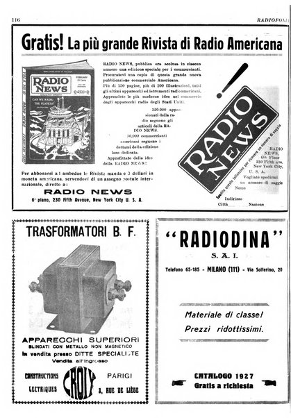 Radiofonia rivista quindicinale di radioelettricità