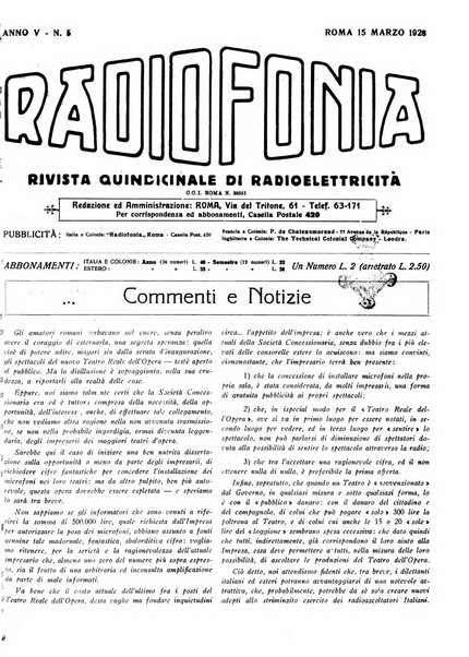 Radiofonia rivista quindicinale di radioelettricità